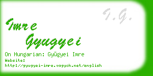 imre gyugyei business card